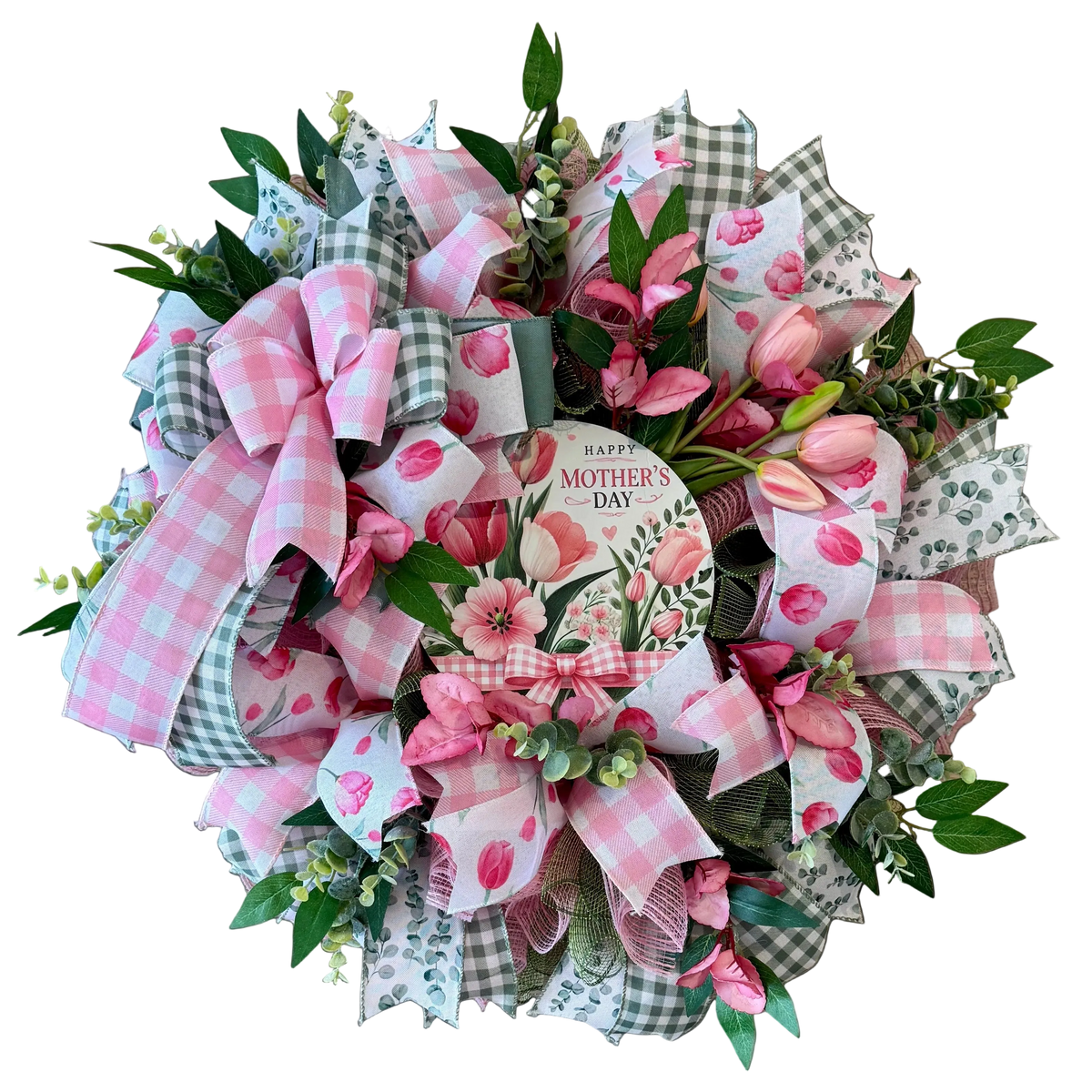 Pink Tulip Mother's Day Wreath