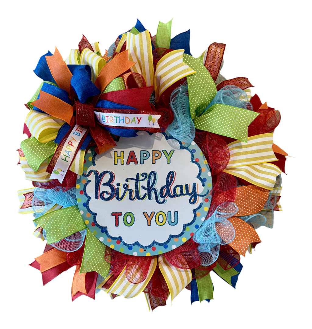 Bright Happy Birthday Wreath image 4