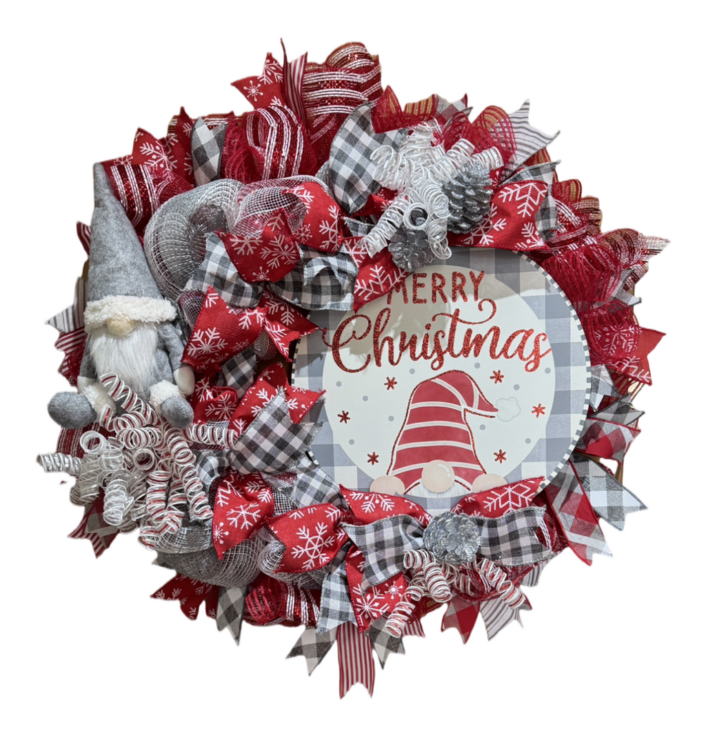Merry Gnomie Christmas Wreath image 0