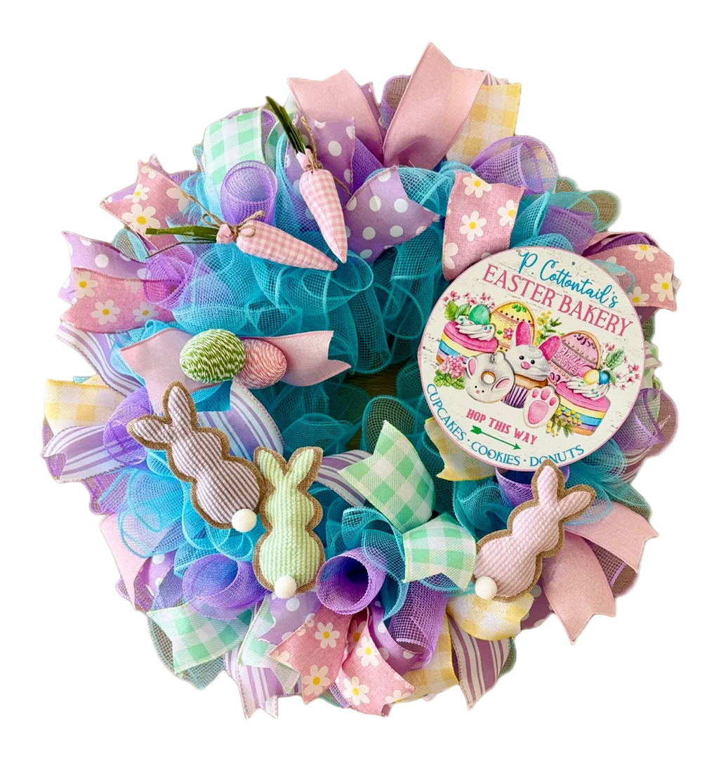 P. Cottontail's Easter Bakery Wreath