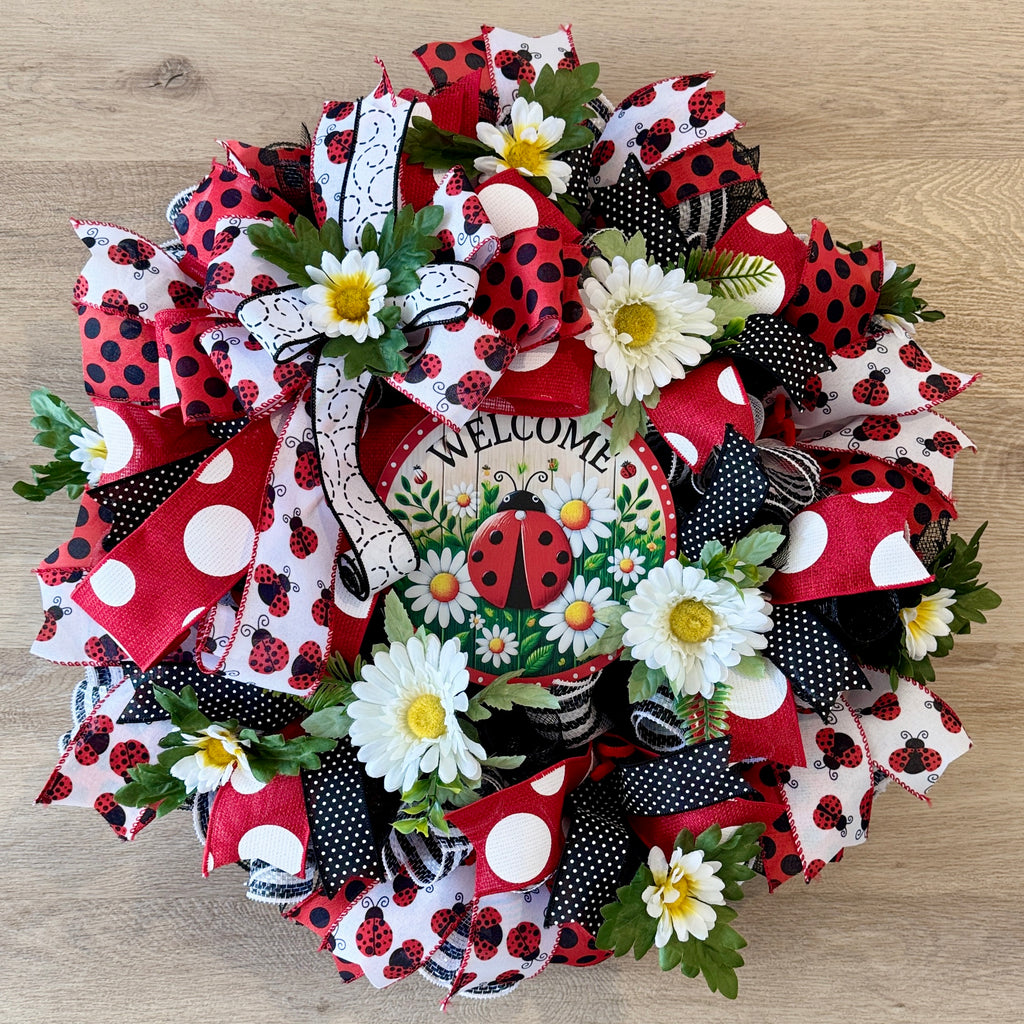 Ladybug Welcome Wreath image 0
