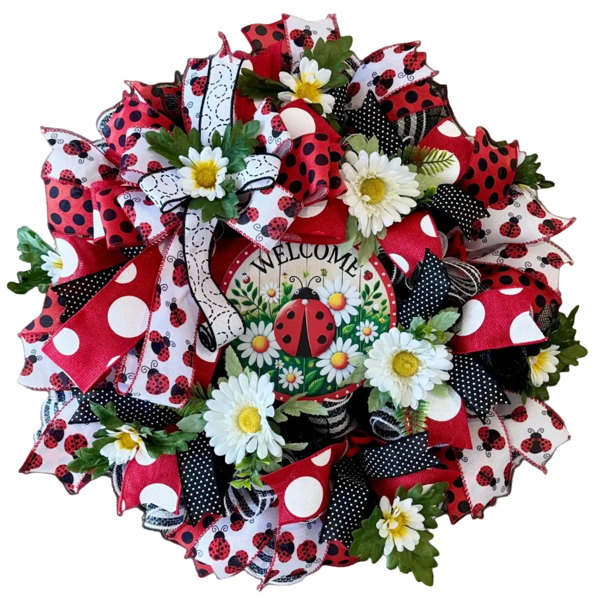 Ladybug Welcome Wreath