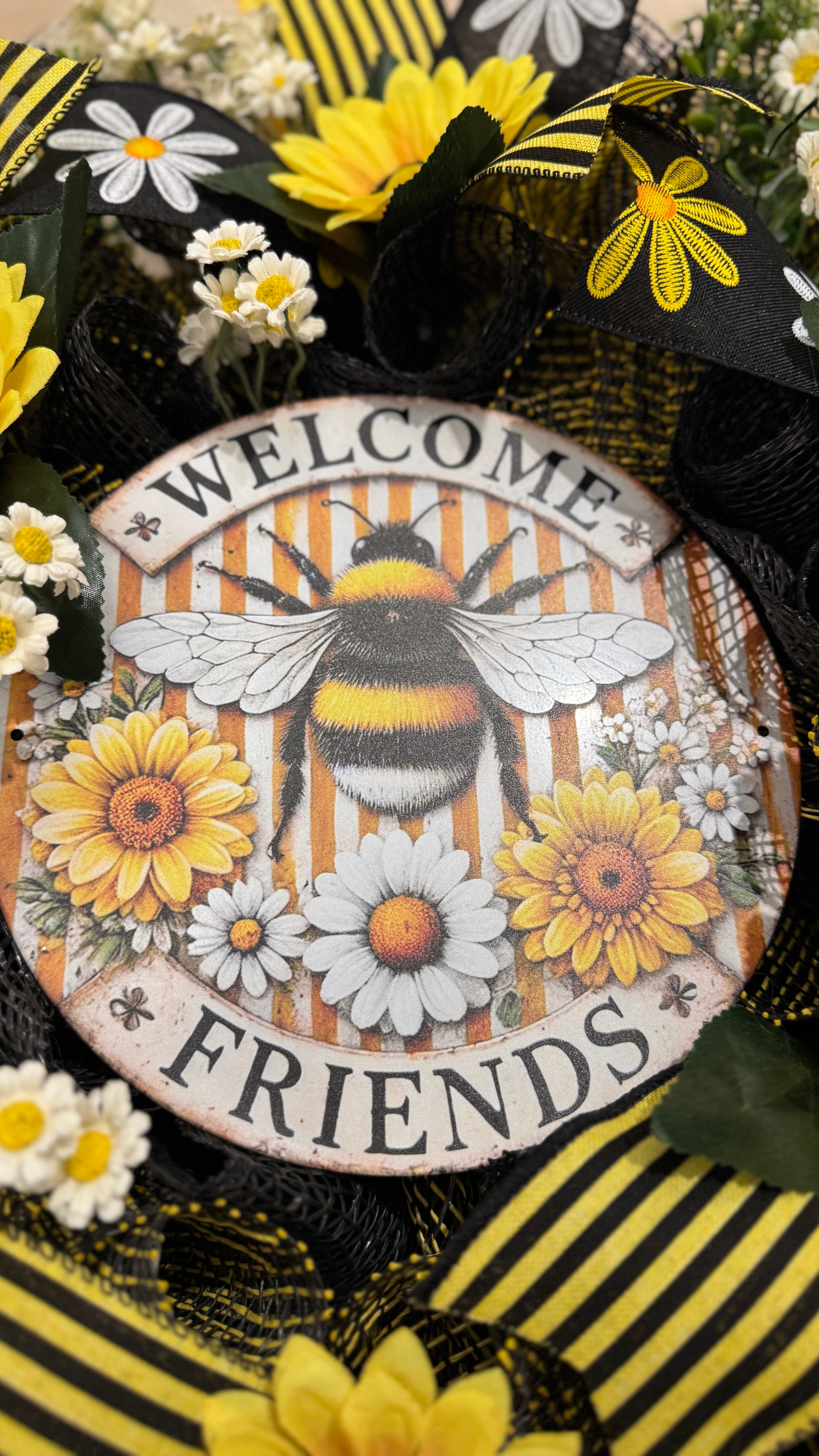 Bee Welcome Friends Wreath image 1