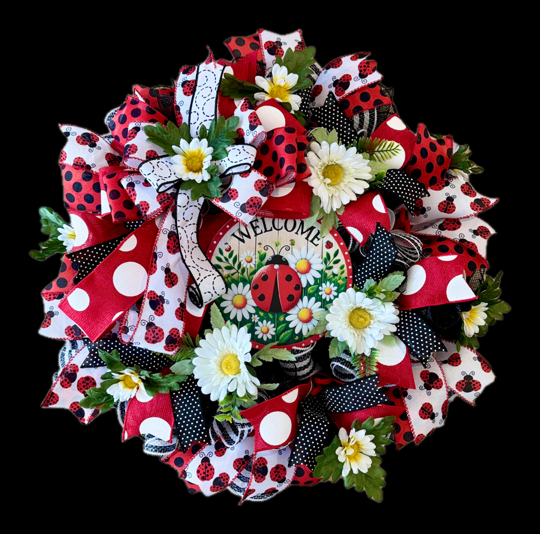 Ladybug Welcome Wreath image 3