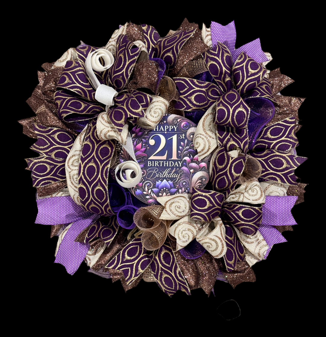 Royal Happy 21st BirthdayWreath image 1